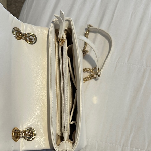 INC International Concepts Cream Heart Chain Crossbody Bag - Picture 3 of 3